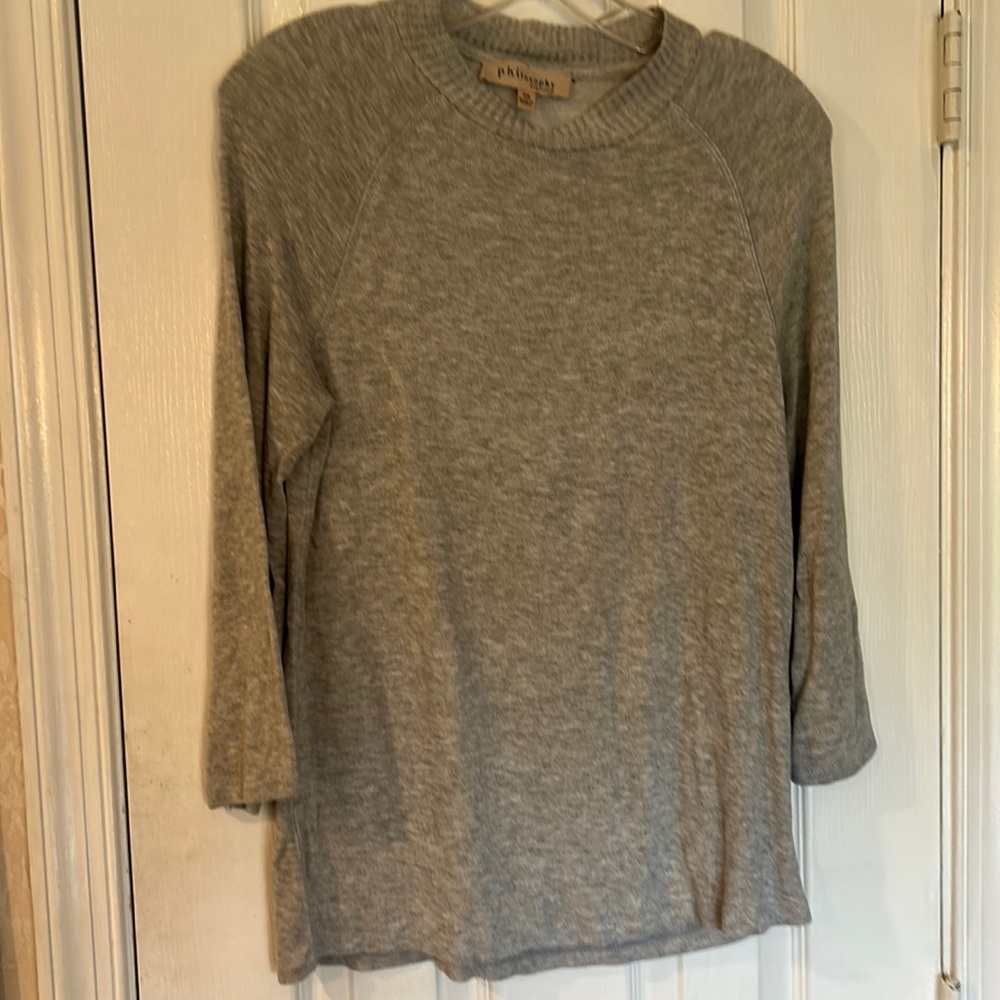 Gray loose fitting Philosophy sweater